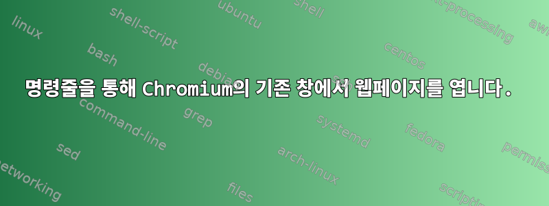 명령줄을 통해 Chromium의 기존 창에서 웹페이지를 엽니다.