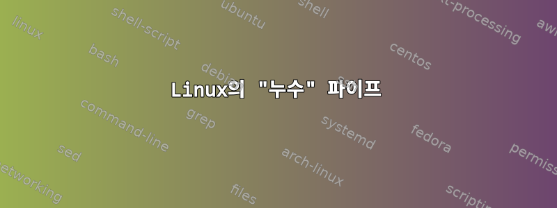 Linux의 "누수" 파이프