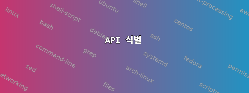 API 식별