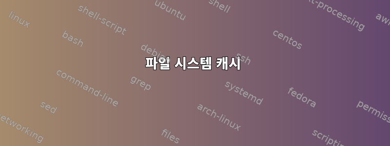 파일 시스템 캐시