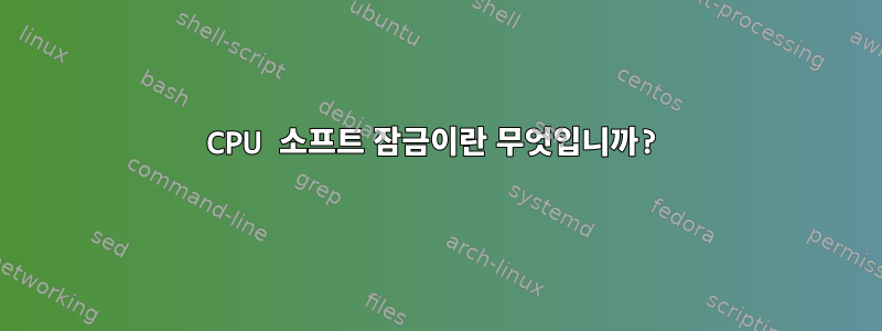 CPU 소프트 잠금이란 무엇입니까?