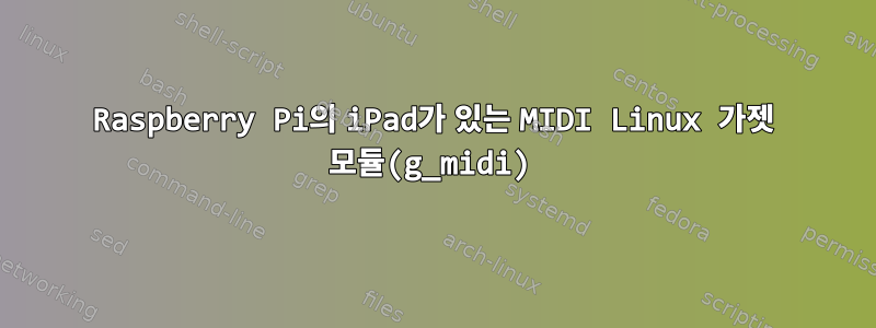 Raspberry Pi의 iPad가 있는 MIDI Linux 가젯 모듈(g_midi)