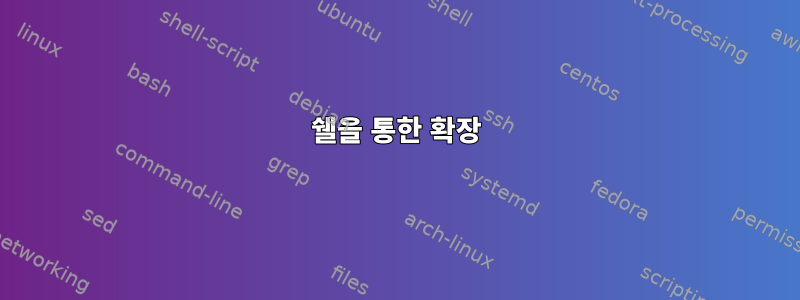 쉘을 통한 확장