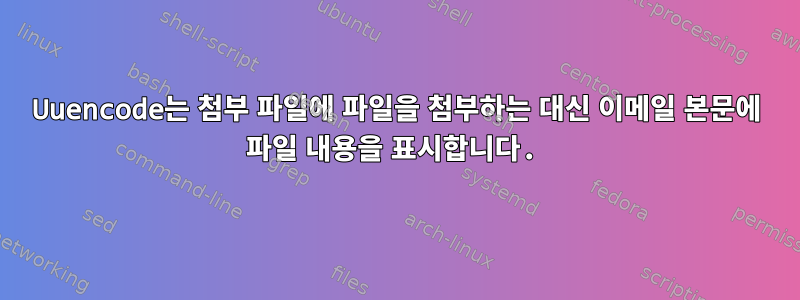 Uuencode는 첨부 파일에 파일을 첨부하는 대신 이메일 본문에 파일 내용을 표시합니다.