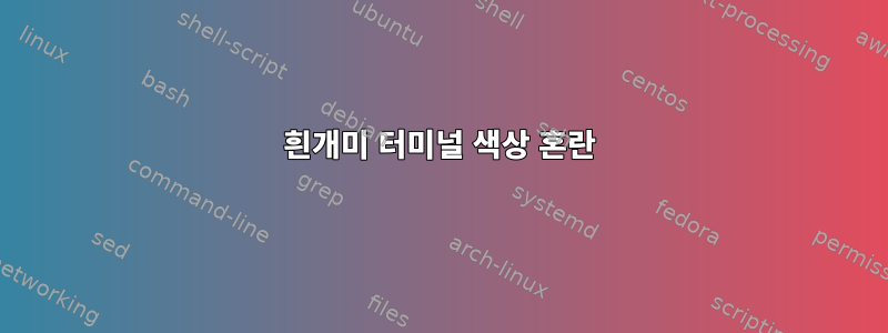 흰개미 터미널 색상 혼란