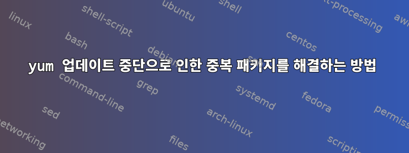 yum 업데이트 중단으로 인한 중복 패키지를 해결하는 방법