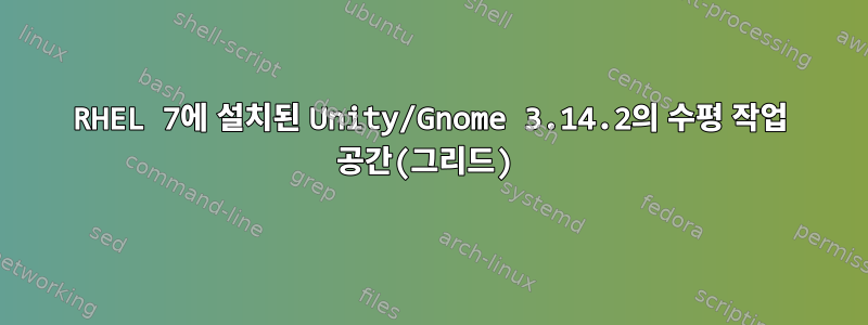 RHEL 7에 설치된 Unity/Gnome 3.14.2의 수평 작업 공간(그리드)