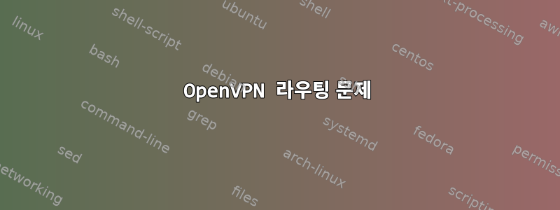 OpenVPN 라우팅 문제