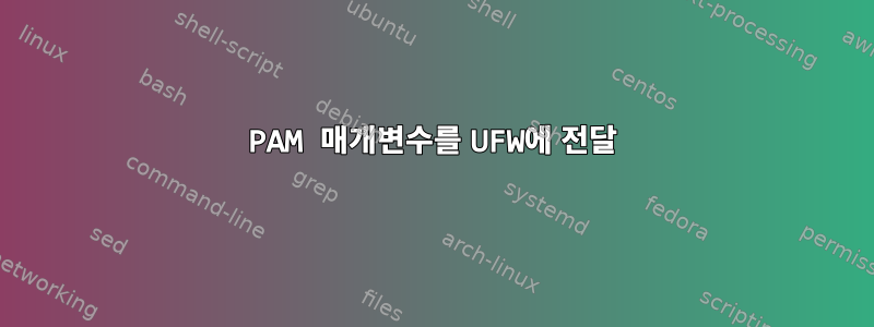 PAM 매개변수를 UFW에 전달