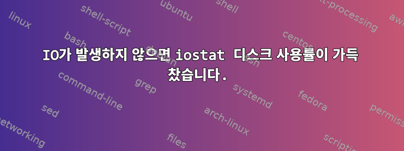 IO가 발생하지 않으면 iostat 디스크 사용률이 가득 찼습니다.