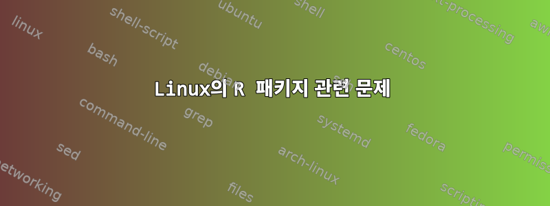 Linux의 R 패키지 관련 문제