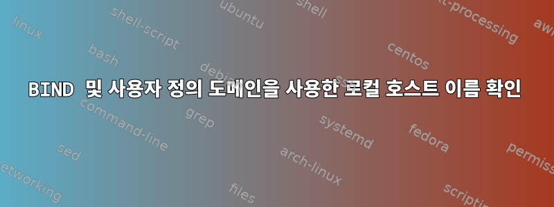 BIND 및 사용자 정의 도메인을 사용한 로컬 호스트 이름 확인