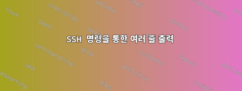 SSH 명령을 통한 여러 줄 출력