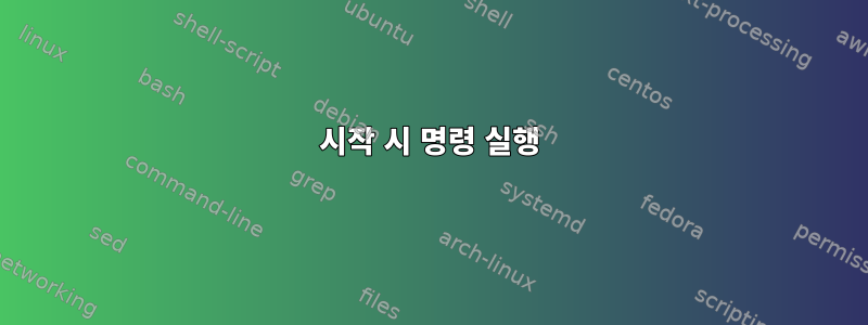 시작 시 명령 실행