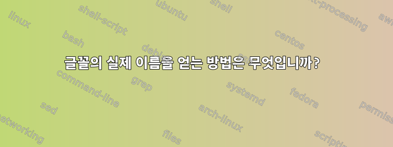 글꼴의 실제 이름을 얻는 방법은 무엇입니까?