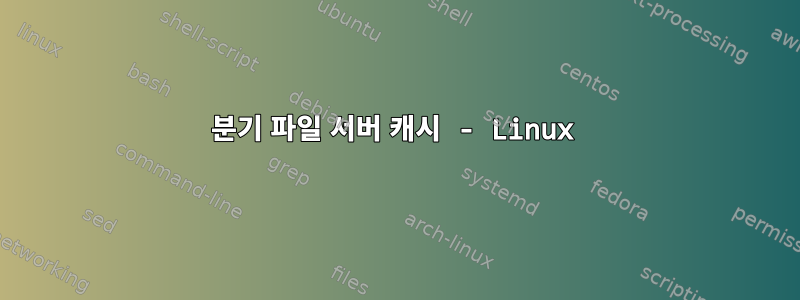 분기 파일 서버 캐시 - Linux