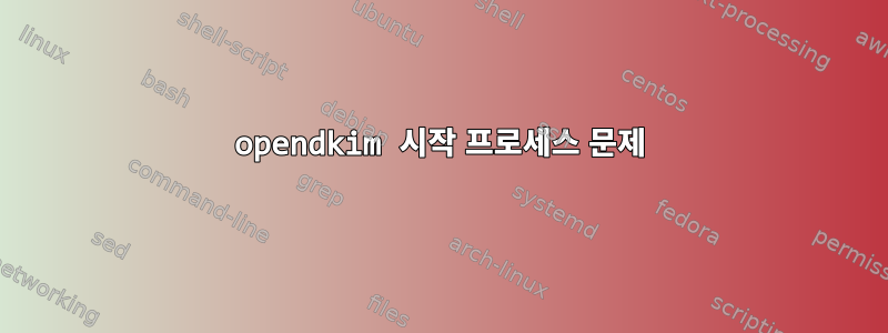 opendkim 시작 프로세스 문제