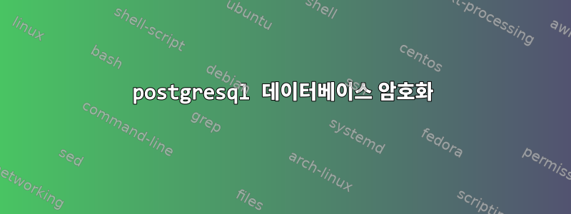 postgresql 데이터베이스 암호화