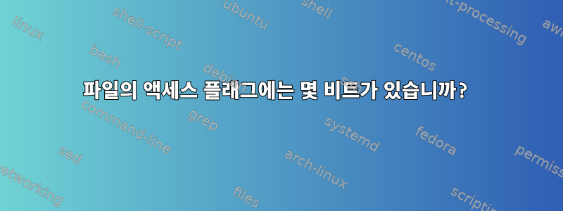 파일의 액세스 플래그에는 몇 비트가 있습니까?