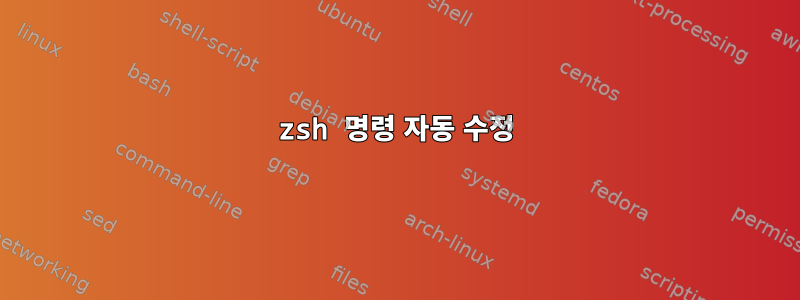 zsh 명령 자동 수정