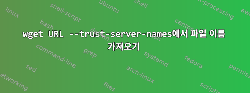 wget URL --trust-server-names에서 파일 이름 가져오기