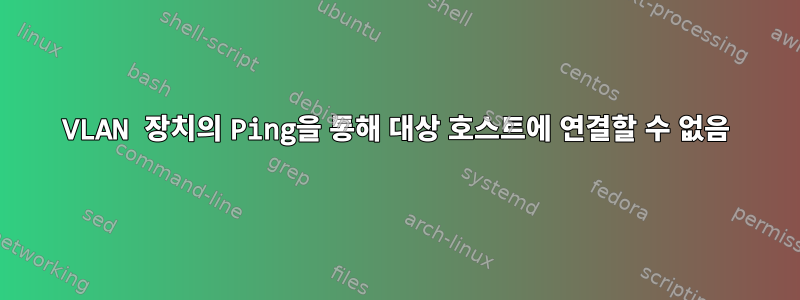 VLAN 장치의 Ping을 통해 대상 호스트에 연결할 수 없음