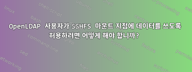 OpenLDAP 사용자가 SSHFS 마운트 지점에 데이터를 쓰도록 허용하려면 어떻게 해야 합니까?