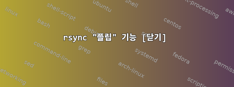 rsync "플립" 기능 [닫기]