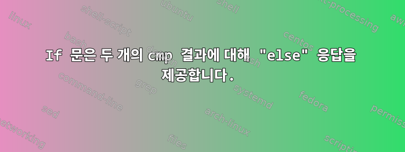 If 문은 두 개의 cmp 결과에 대해 "else" 응답을 제공합니다.