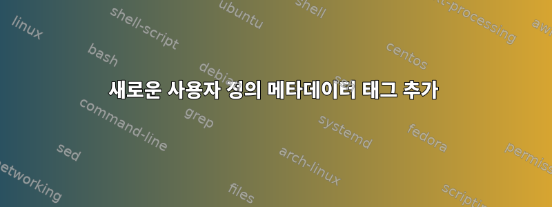 새로운 사용자 정의 메타데이터 태그 추가