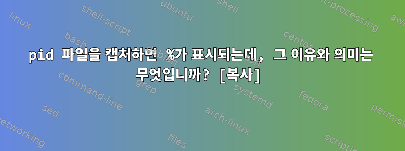 pid 파일을 캡처하면 %가 표시되는데, 그 이유와 의미는 무엇입니까? [복사]