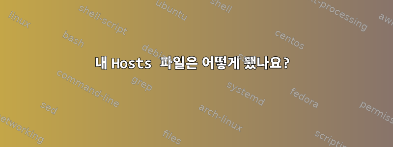 내 Hosts 파일은 어떻게 됐나요?