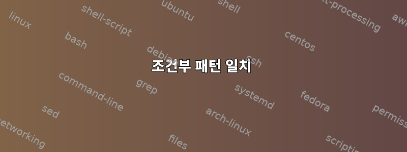 조건부 패턴 일치