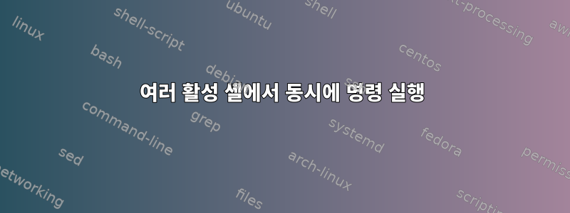 여러 활성 셸에서 동시에 명령 실행