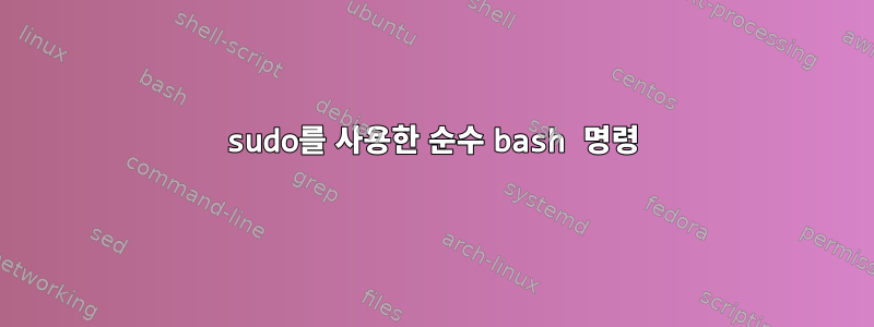 sudo를 사용한 순수 bash 명령