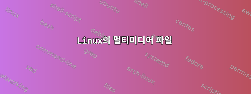 Linux의 멀티미디어 파일