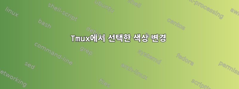 Tmux에서 선택한 색상 변경