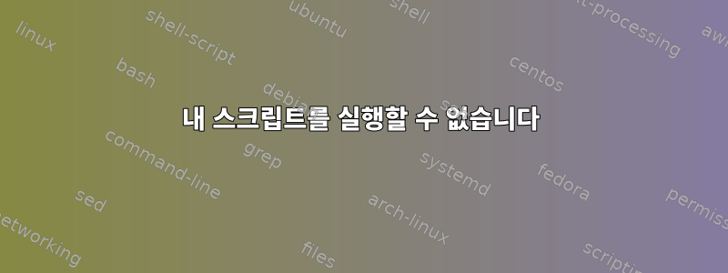 내 스크립트를 실행할 수 없습니다