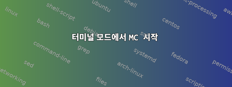 터미널 모드에서 MC 시작