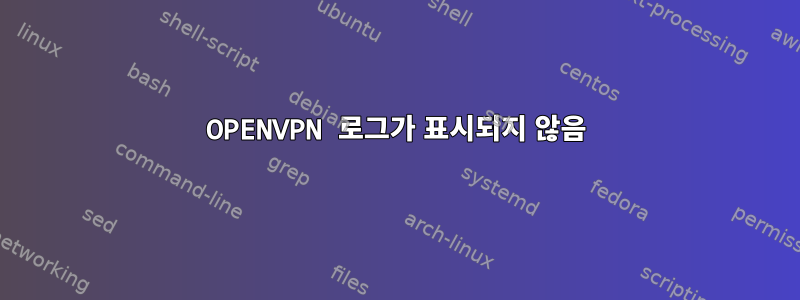 OPENVPN 로그가 표시되지 않음