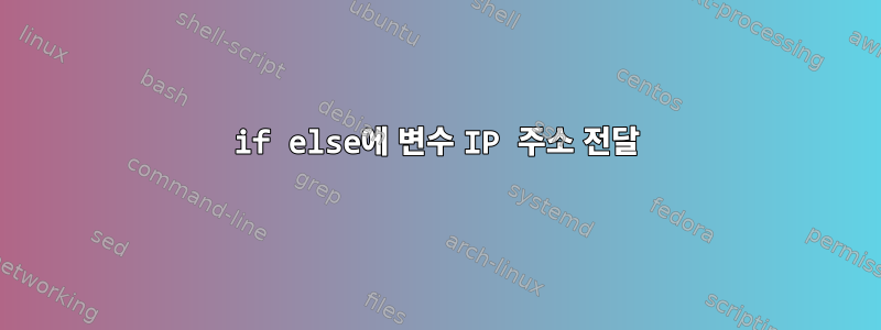 if else에 변수 IP 주소 전달