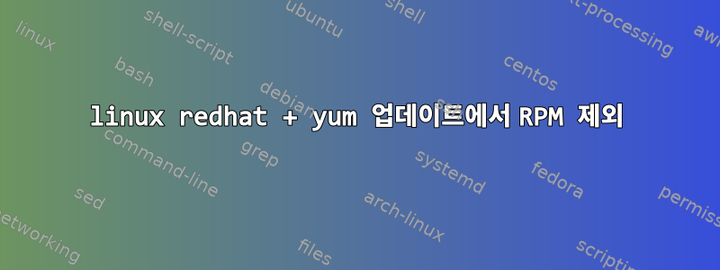 linux redhat + yum 업데이트에서 RPM 제외