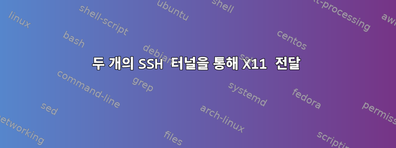 두 개의 SSH 터널을 통해 X11 전달