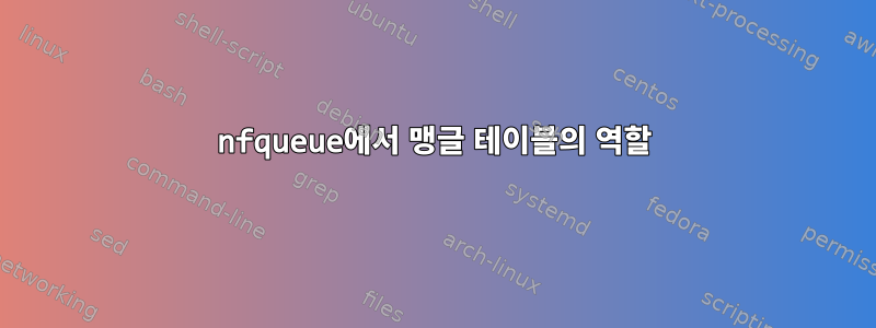 nfqueue에서 맹글 테이블의 역할