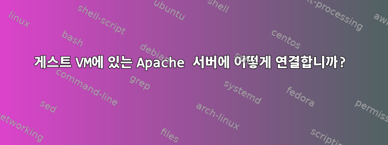 게스트 VM에 있는 Apache 서버에 어떻게 연결합니까?