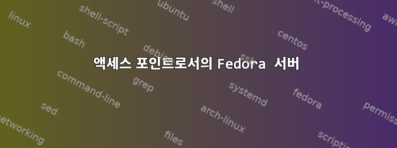 액세스 포인트로서의 Fedora 서버