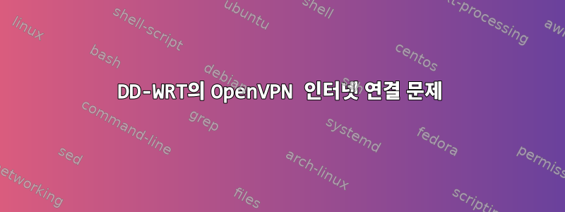 DD-WRT의 OpenVPN 인터넷 연결 문제