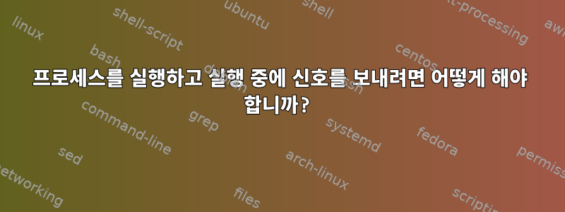 프로세스를 실행하고 실행 중에 신호를 보내려면 어떻게 해야 합니까?