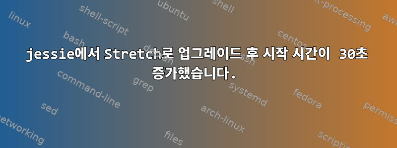 jessie에서 Stretch로 업그레이드 후 시작 시간이 30초 증가했습니다.