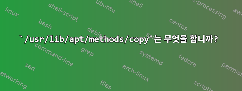 `/usr/lib/apt/methods/copy`는 무엇을 합니까?